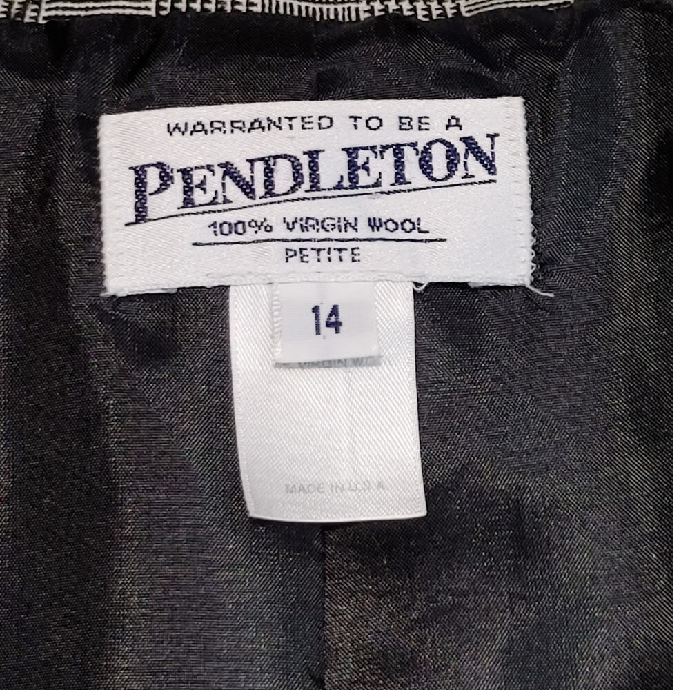 Pendleton Virgin Wool Blazer Single Breasted Chec… - image 3